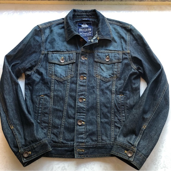American Rag Y2K CIE Dark Blue Denim Jeans Jacket Men’s Size M High-Quality Coat - Picture 1 of 15